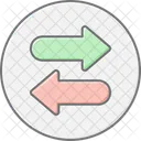 Reverse Arrow Lineal Color Icon Icon