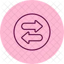 Reverse Arrow Pentaglow Icon