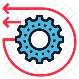 Reverse Engineering Icon - Download in Colored Outline Style