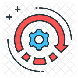 Reverse Engineering Icon - Download in Colored Outline Style