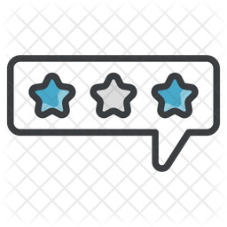 Review Icon - Download in Colored Outline Style