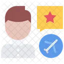 Review Man Star Icon