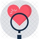 Heart Magnifier Love Icon