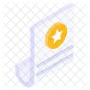 Review Sheet Favourite Document Star Sheet Icon