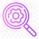 Reviewing Gear Magnifying Glass Icon