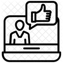 Revisao Polegar Para Cima Revisao Positiva Ícone