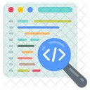 Revisao De Codigo Digitalizacao De Codigo Pesquisa De Codigo Ícone
