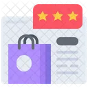 Avaliacao De Compras Classificacao De Compras Feedback De Compras Ícone