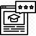 Revisao De Estudo On Line Feedback De Estudo On Line Revisao De Aprendizagem On Line Ícone