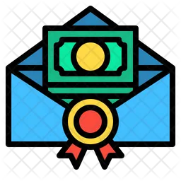 Reward In Envelope  Icon