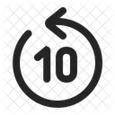 Rewind Seconds Back Icon
