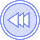 Rewind Arrow Duotone Line Icon Icon