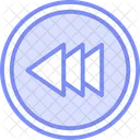Rewind Arrow Duotone Line Icon Icon