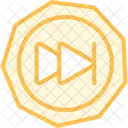 Rewind Button Duotone Line Icon Icon