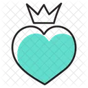 Corazon De Rey Corazon De Reina Diseno De Corazon Icono