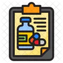 Rezept Medizin Zwischenablage Symbol