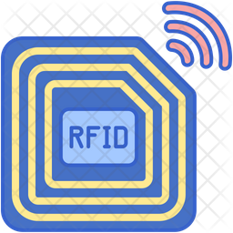 Rfid Technologies Icon - Download in Colored Outline Style