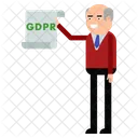 Document Homme GDPR Icône