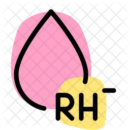 Rh-Minus-Blutgruppe  Symbol