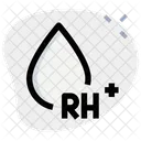 Rh Plus Blood Group  Icon