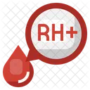 Rh Positives Blut Blutgruppe Rh Positiv Symbol