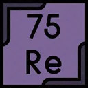 Rhenium Periodic Table Chemistry Icon
