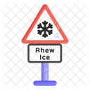 Beware Of Snow Rhew Ice Snow Caution Icon