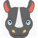 코뿔소 얼굴 코뿔소 아이콘