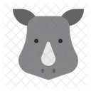 Rhino Face Rhino Animal Icon