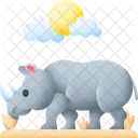 Rhino Animal Wildlife Icon