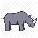 Cartoon Rhinoceros Icon