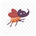 Rhinoceros Beetle Horn Flying Icon