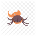 Rhinoceros Beetle Horn Turn Around Icon