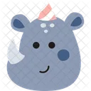 Rhinoceros Animal Party Icon