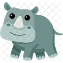 Rhinoceros Animal Mammal Icon