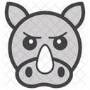 Rhinoceroses Face  Icon