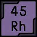 Rhodium Periodic Table Chemistry Icon