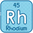 Rhodium Chemistry Periodic Table Icon
