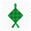 Rhombus Ramadan Element Green Color Icon
