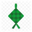 Rhombus Ramadan Element Green Color Icon