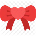 Ribbon Heart Bow Tie Icon