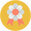 Ribbon Badge Flower Icon