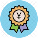Ribbon Badge Yen Icon