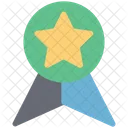 Ribbon Badge Star Icon
