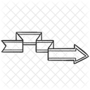 Ribbon Banner Arrow  Icon