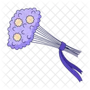 Bouquet Flowers Cartoon Bouquet Flowers Isolated Sympathy Floral Arrangement Icon