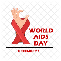 Ribbon cancer aids with hand  Icon