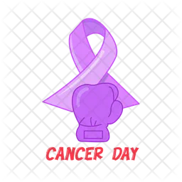 Ribbon cancer fight cancer day  Icon