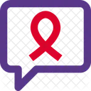 Ribbon Chat Hiv Support Aids Support Icon
