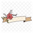 리본 꽃 꽃 장식 아이콘